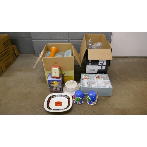 1164 - Two boxes of assorted china and glassware **PLEASE NOTE THIS LOT IS NOT ELIGIBLE FOR IN-HOUSE POSTIN... 