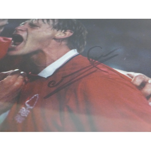 602 - A Stuart Pearce signed photograph, mounted and framed with COA and a Stephen Hendry original Sportsc... 