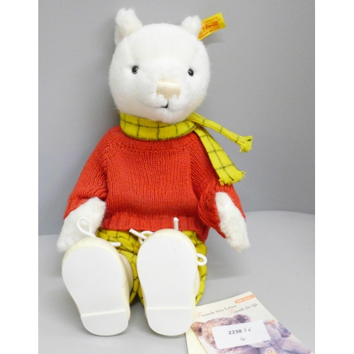 620 - A Steiff Rupert the Bear with button and tags