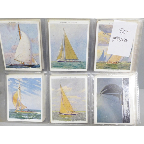 624 - Cigarette cards; nine complete Players large sets, including Fables of Aesop, Yachts, Cries of Londo... 