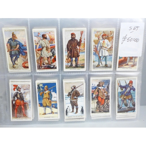 627 - Cigarette cards; six complete Players sets, including Speedway, Naval Dress, Dogs, Butterflies and C... 