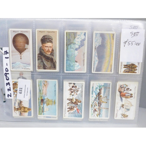 631 - Cigarette cards, eight complete Players sets, including Polar, Egyptian, AC&DS (51-150), Famous Beau... 