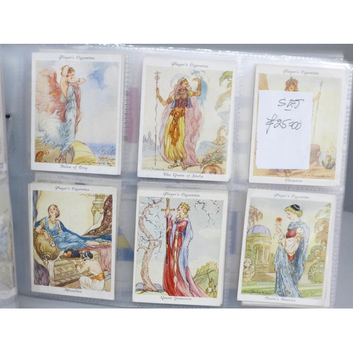 631 - Cigarette cards, eight complete Players sets, including Polar, Egyptian, AC&DS (51-150), Famous Beau... 