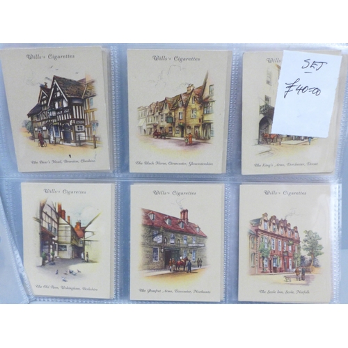 639 - Cigarette cards; Will's-University Hoods and Gowns, Old Silver, Old Inns, Famous British Liners, Bea... 