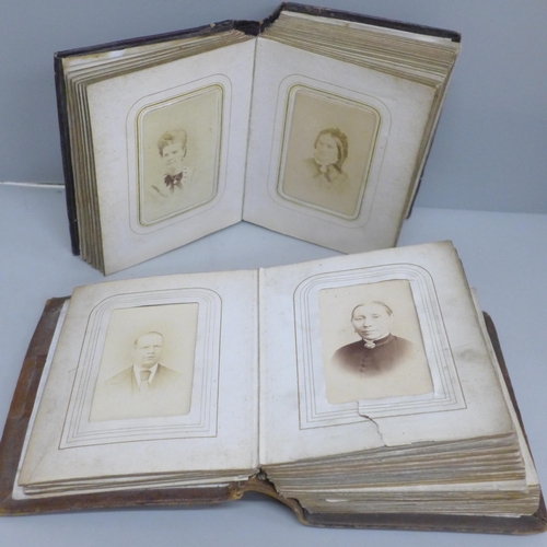 640 - Two Cartes-de-visites albums, with family portraits