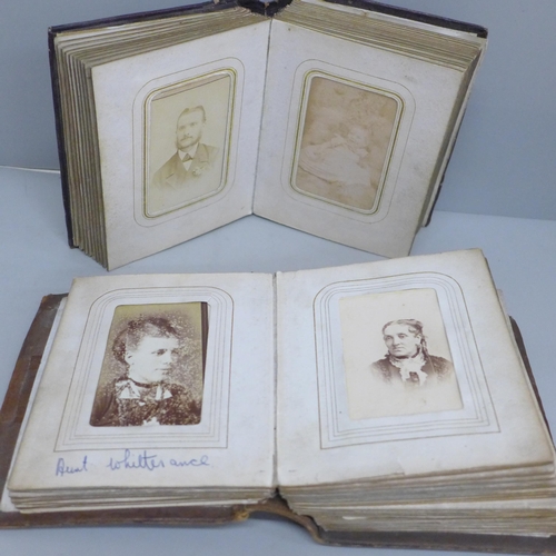 640 - Two Cartes-de-visites albums, with family portraits