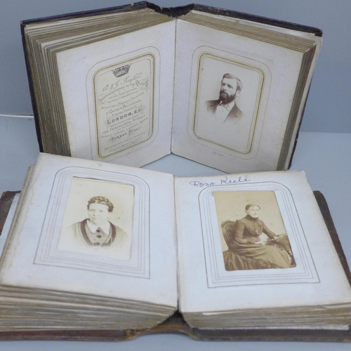 640 - Two Cartes-de-visites albums, with family portraits