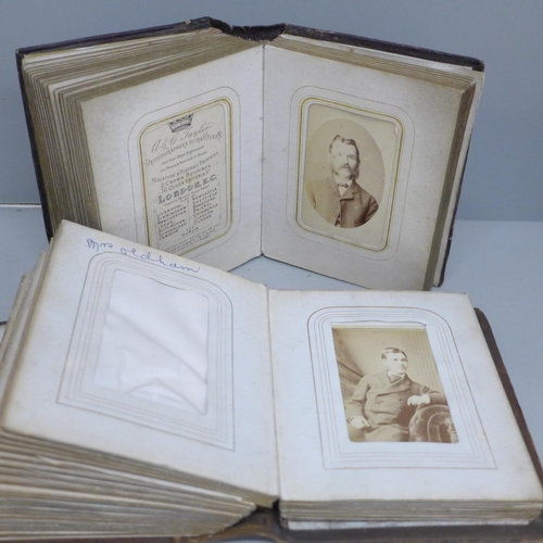 640 - Two Cartes-de-visites albums, with family portraits