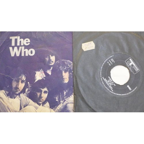 654 - A collection of 7’’ singles, The Who, Rolling Stones, classic rock, (50)