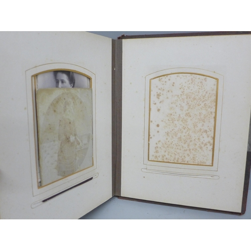 664 - Three Cartes-de-visites albums, one with portraits, one larger part full and one empty