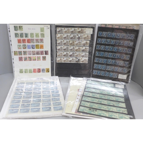 665 - Stamps; twenty-one sheets of stamps, some duplication