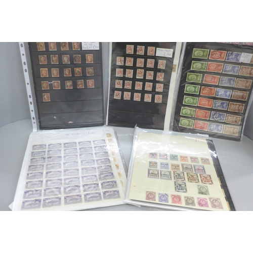 665 - Stamps; twenty-one sheets of stamps, some duplication