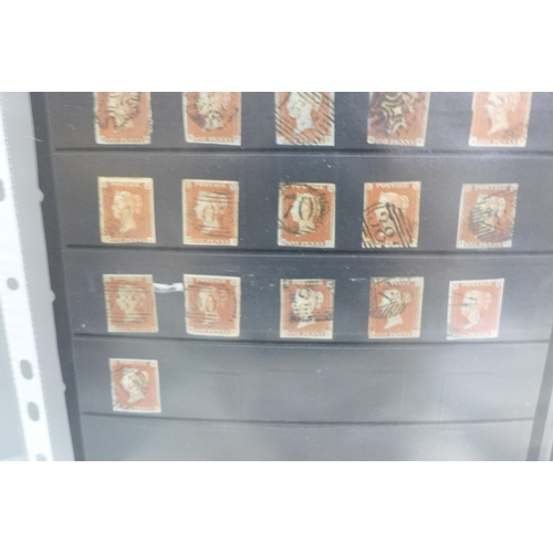 665 - Stamps; twenty-one sheets of stamps, some duplication