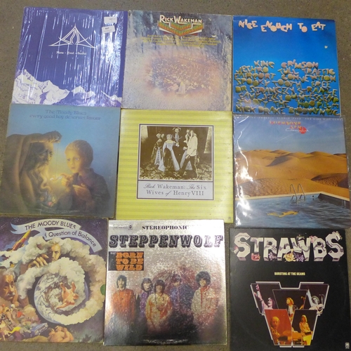 667 - Nine LP records, folk, rock, prog rock