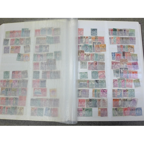 669 - Stamps; a stockbook of Commonwealth stamps, Queen Victoria to King George VI