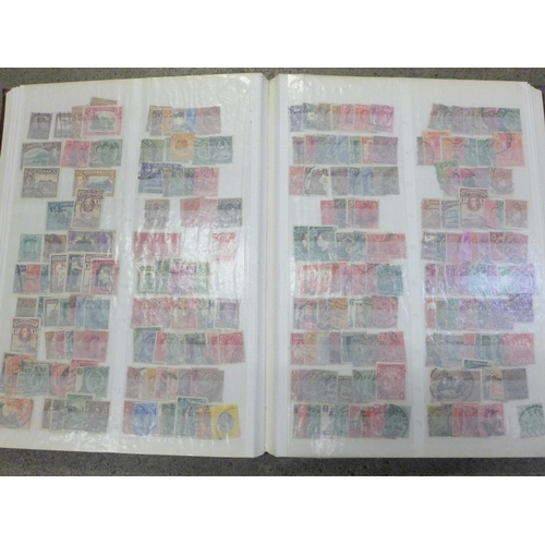 669 - Stamps; a stockbook of Commonwealth stamps, Queen Victoria to King George VI