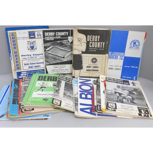 674 - Football memorabilia; 83 Derby County home and away programmes, 1960 to 1976