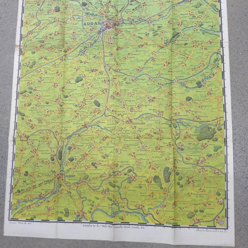 686 - A collection of ephemera including Daily Mail Bird's-Eye Map of The Front, section 2, Frontline 1940... 