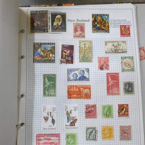 695 - Stamps; a box of stamps, covers, etc., loose and in albums