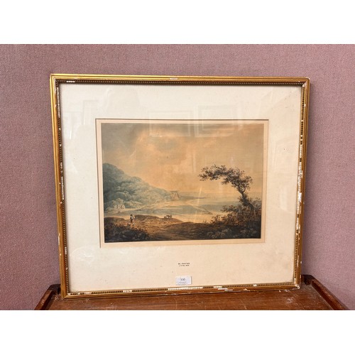 330 - A.W. Payne (1776-1813), coastal scene, watercolour, framed