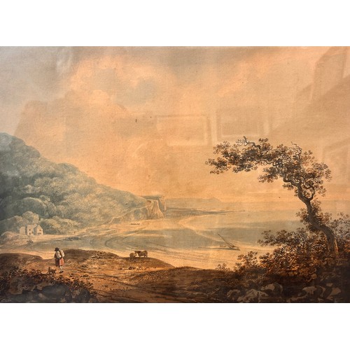 330 - A.W. Payne (1776-1813), coastal scene, watercolour, framed