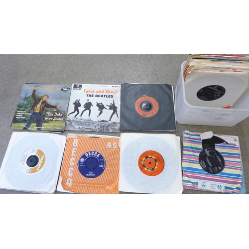 729 - Fifty 7’’ singles and EPs from 1950s and 1960s including Buddy Holly, The Who, The Rolling Stones, B... 