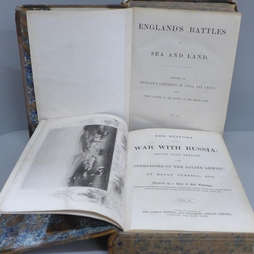 730 - Two volumes, England's Battles, V-VI and III-IV