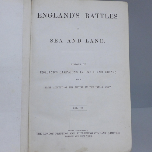 730 - Two volumes, England's Battles, V-VI and III-IV