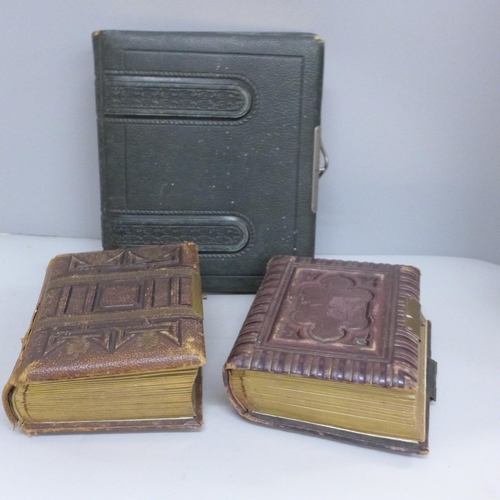 731 - Three albums of Cartes-de-visites, one full, two part full, mainly portraits