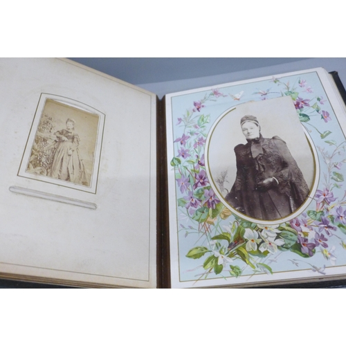 731 - Three albums of Cartes-de-visites, one full, two part full, mainly portraits