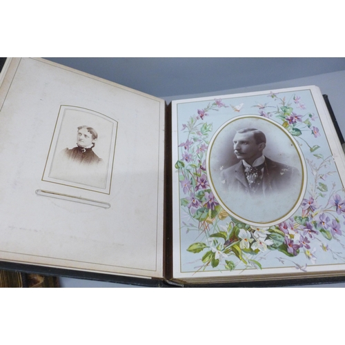 731 - Three albums of Cartes-de-visites, one full, two part full, mainly portraits