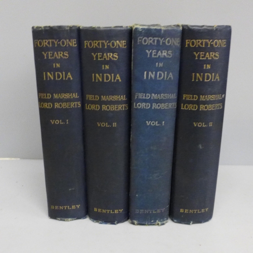 734 - Four volumes; Forty-one years in India, Field Marshal Lord Roberts