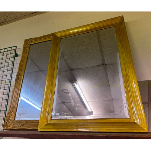 370 - A gilt framed mirror and one other