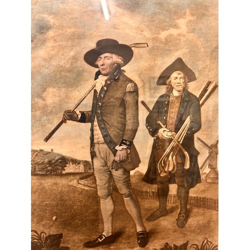 343 - Lemuel Francis Abbott (British, 1760-1803), Blackheath Golfers, coloured mezzotint, engraved by V. G... 