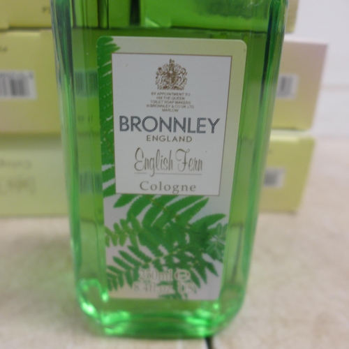 2068 - 8 x 250ml bottles of Bronnley England English fern cologne