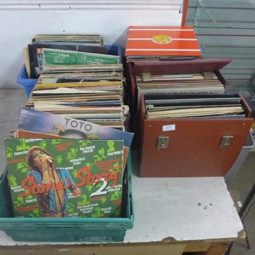 2078 - A large quantity of LP records  including Bryan Adams, ABBA, Whitney Houston, Frank Sinatra, Toto, E... 