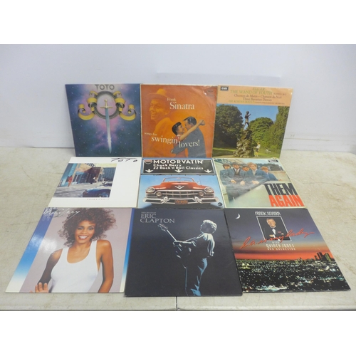 2078 - A large quantity of LP records  including Bryan Adams, ABBA, Whitney Houston, Frank Sinatra, Toto, E... 