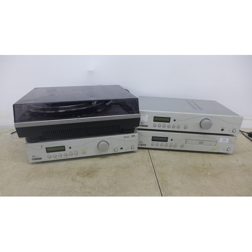 2086 - An Acoustic Solutions SP111 DAB/FM Tuner, An Acoustic Solutions 121 CD player and an Acoustic Soluti... 