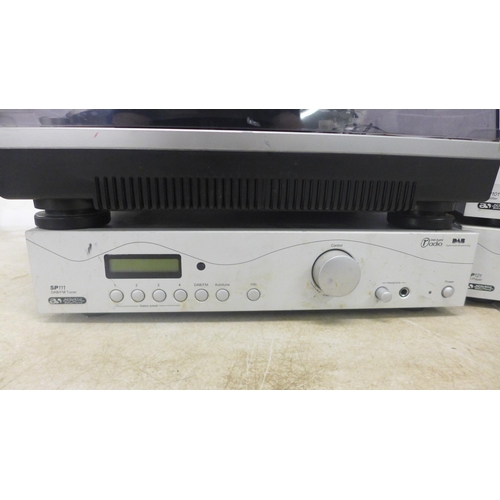 2086 - An Acoustic Solutions SP111 DAB/FM Tuner, An Acoustic Solutions 121 CD player and an Acoustic Soluti... 