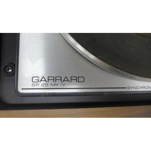 2108 - A Garrard SP 25 MK IV synchronous motor HMP-40 stereo music system with turntable record player and ... 