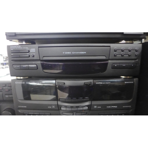 2118 - A quantity of Kenwood stereo equipment including a P-38 stereo automatic return turntable system, a ... 