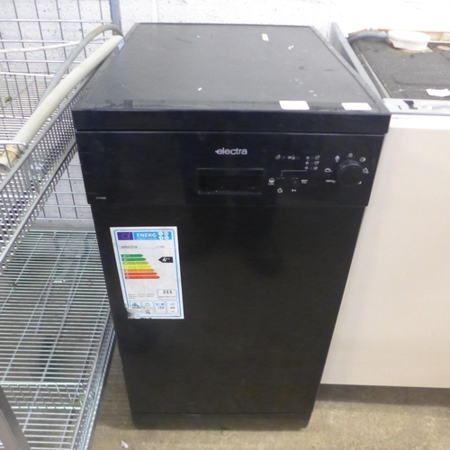 2150 - An Electra C1745B black gloss slimline dishwasher