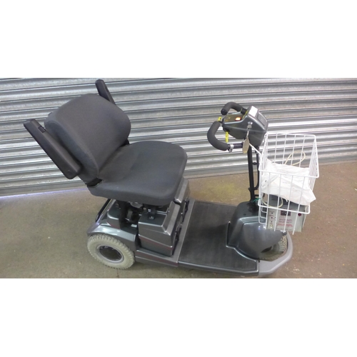 2155A - A Sunrise Medical Sterling XL Bec three wheeled mobility scooter with two batteries, key, charger an... 