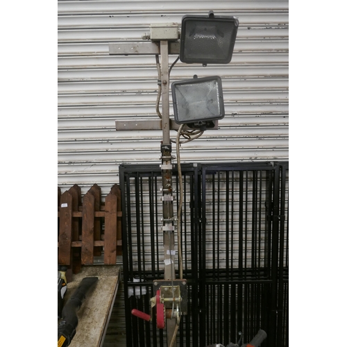 2164 - A large high level site light with winch lift