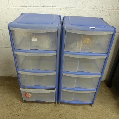 2195 - Two plastic storage drawers