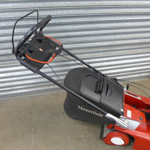 2213 - A Mountfield M5 petrol lawnmower - rear steel roller, 21