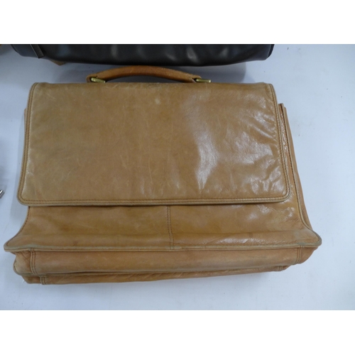 2219 - 3 various bags - a Targus bag with extendable handle and wheels, a Lloyd Baker leather bag and one o... 