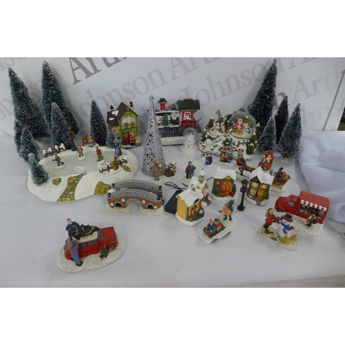 2226 - Two boxes of assorted Christmas decorations