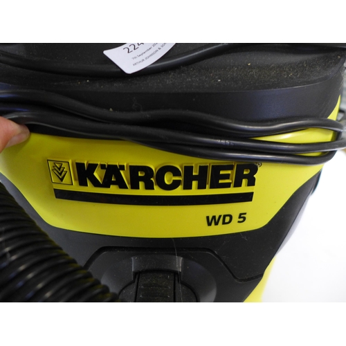 2244 - A Karcher WD5, 25 litre corded wet and dry vacuum