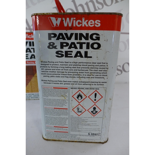 2269 - 2 x 5 litre cans of Wickes paving and patio seal